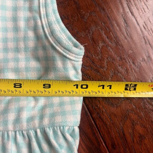 Jane + Jo 4t Wide Strap Tank Dress Turquoise Gingham Cottagecore Fairycore READ - Picture 6 of 6